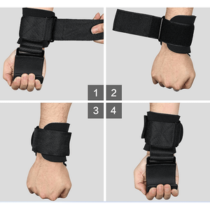 Antreman ağırlık kaldırma el kanca spor Fitness halter Palm Guard bilek kayışı ile erkekler kadınlar için - Product Image 6