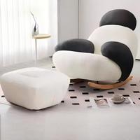 Fauteuil inclinable moderne à rembourrage en éponge unique avec accoudoirs à bascule pour salon, chambre, appartement, villa, hôtel
