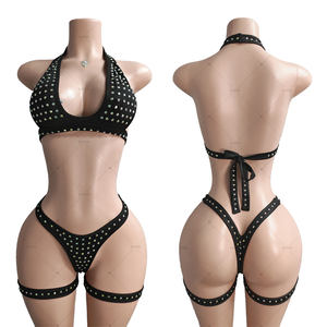 ELITES all'ingrosso diamante esotico ballo maglia Set spogliarellista vestito <span class=keywords><strong>Pole</strong></span> Dance <span class=keywords><strong>abbigliamento</strong></span> per Night Club Lingeries - Product Image 3