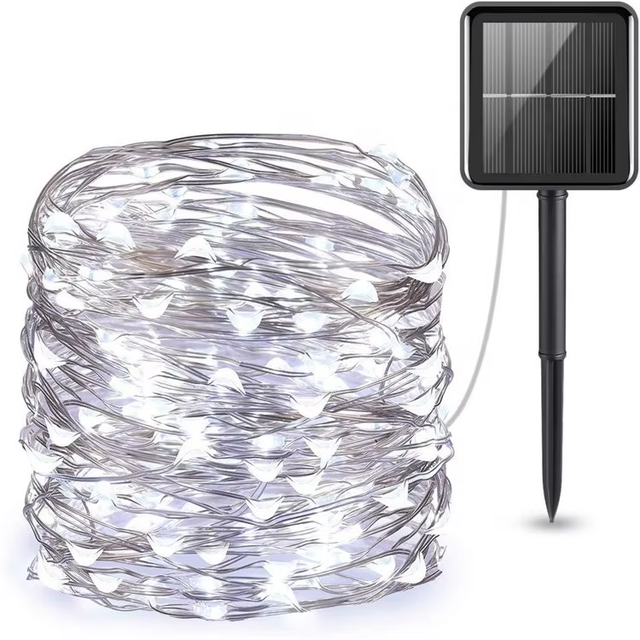 Outdoor Waterproof IP44 Micro LED String Lights Christmas Fairy Light With Copper Wire Garden Outdoor Decorations Solar Powered