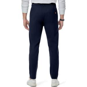2025 hommes marine robe pantalon décontracté Stretch taille Slim Fit fuselé coton sergé avec poches zippées - Product Image 3