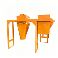 Système de pesage pour centrale à béton avec trémie conique et bac de stockage, et cadre de fixation au sol boulonné