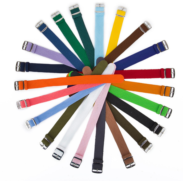 High Quality Woven Watchband Factory Direct Sales 18mm 20mm 22mm Perlon Watch Strap
