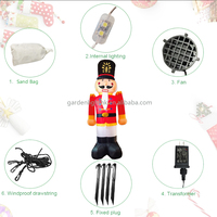 Soldat Casse-Noisette de Noël Gonflable LED 8FT Alimenté par Courant Continu, Écologique, Classé IP44, Décoration pour Jardin et Fêtes