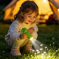 Lampe torche LED portable, mini lampe torche de poche, veilleuse créative en forme d'animal, rechargeable par USB, lampe pour enfants