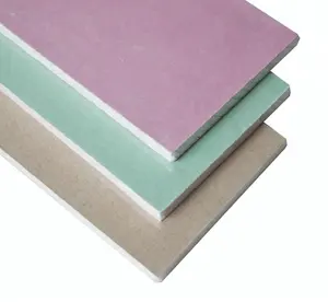 Knauf gypse 4*8 pi prix en égypte acoustique de plafond de panneau de gypse de panneau de gypse de papier