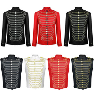 Veste médiévale pour <span class=keywords><strong>homme</strong></span>, style <span class=keywords><strong>steampunk</strong></span>, hussard, fanfare, batteur, défilé, costume de cosplay - Product Image 1