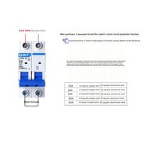 Disjoncteurs d'air 1P 2P 3P 4P Série NXB-63 20A 32A 40A 63A 100A 125A Interrupteur Principal Domestique Protection Contre les Surcharges et les Courts-circuits