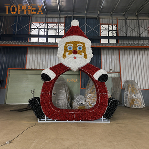 Lumière LED géante en forme de cadre photo de Père Noël 3D, étanche IP65, pour projets de Noël en centres commerciaux et rues municipales - Product Image 2