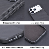 Nuevo Estuche de Cuero Real con Botón para Cámara con IA para iPhone 11 12 13 14 15 16 17 Pro Max