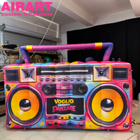 Radio gonflable, Artair Custom Inflatable Giant Boombox, modèle de radio gonflable décoratif pour festival de musique