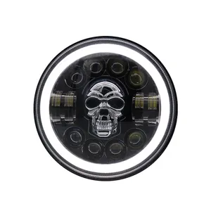 Skull Ghost 7 inch led light motorcycle dc12v motorcycle warning light sport light for motorcycle