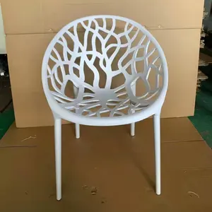Cadeira de jantar clássico roundback cafe bistro cadeira de empilhamento cadeira de plástico ao ar livre