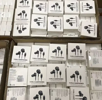Kualitas Asli untuk Earbud Samsung Tipe C Earphone Berkabel untuk AKG Samsung Note10 S8 Earbud In-Ear Headphone Cocok untuk Tipe C