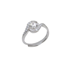 Bague en argent S925 pour femmes, bague ouverte polyvalente avec perle réglable DIY, bouche mobile à 62 positions, accessoire de bijouterie - Product Image 5