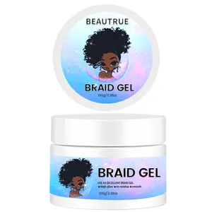 Gel de contrôle des bords pour cheveux, traitement de tresse soigné, brillant, vente en gros