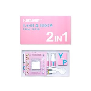 Kit de rehaussement et de <span class=keywords><strong>teinture</strong></span> de cils à la kératine 2 en 1 de marque privée Kit de lamination des sourcils professionnel - Product Image 1