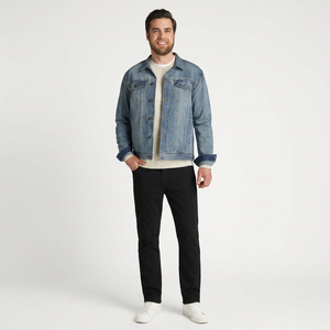 Veste en jean streetwear personnalisée tendance pour hommes pour l'hiver pour l'extérieur - Product Image 1