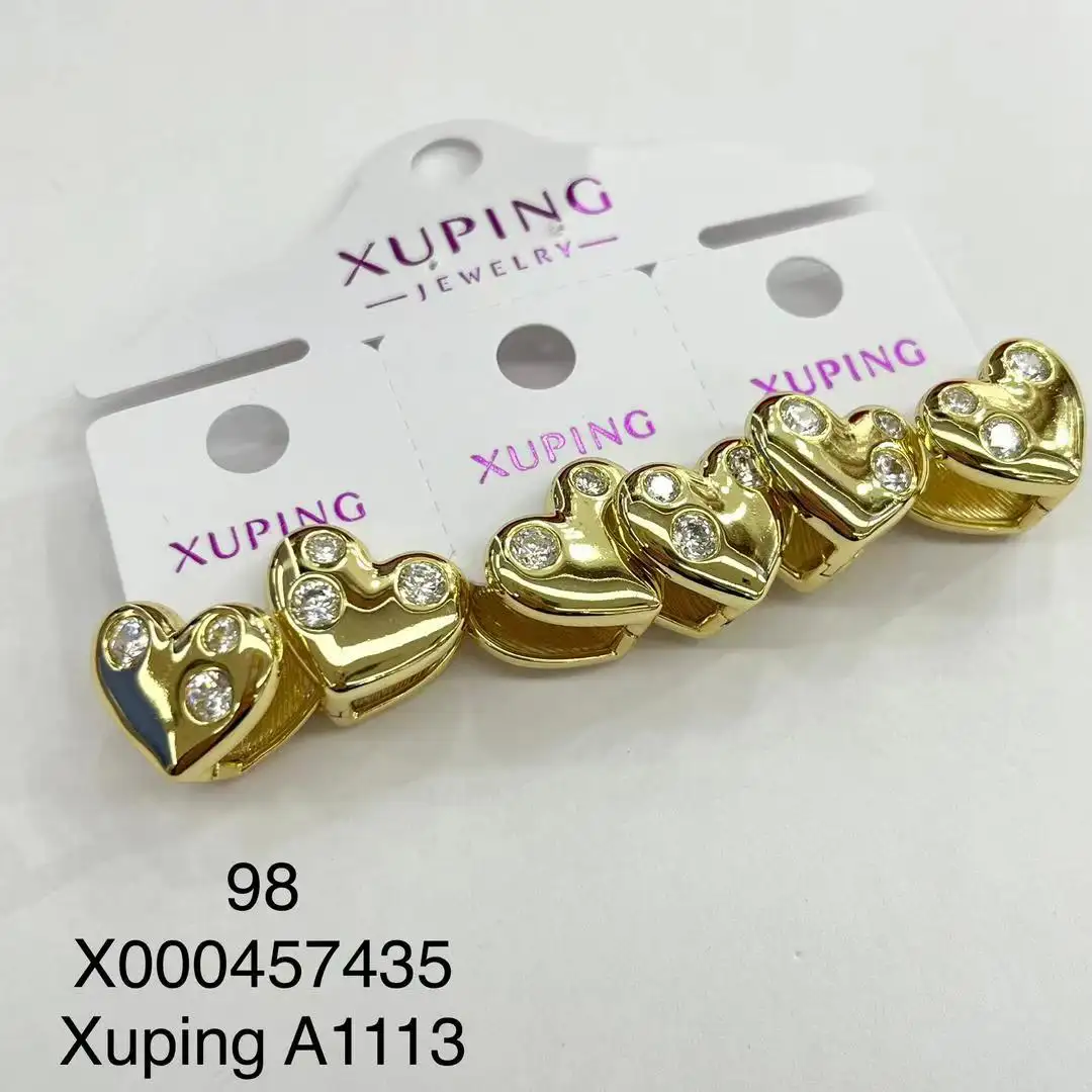 Xuping anting-anting bunga untuk wanita, perhiasan kecil lucu 1113, anting-anting modis berlapis emas 14K