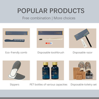 Ensemble d'articles de toilette jetables pour hôtel, kit de toilette de luxe pour hôtel, pack d'articles de toilette haut de gamme pour les clients d'hôtellerie