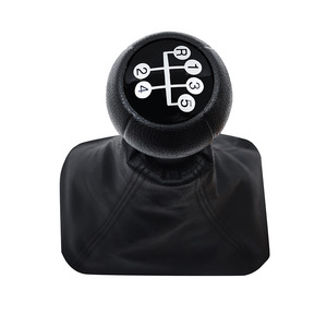 Car Gear <b>Shift</b> <b>Knob</b> 5-Speed Leather Ergonomic Opel Vauxhall Europe Car Fitment - Product Image 2