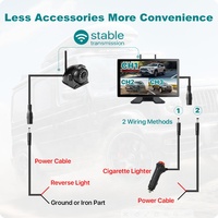 Moniteur DVR à écran tactile sans fil numérique 10 ''AHD avec WiFi et caméra de recul 4CH pour camion/remorque/Bus/RV/SUV/Vans