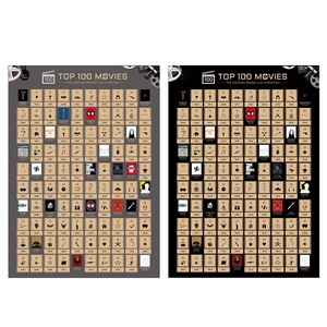 OEM top 100 film Scratch Off Poster stampa personalizzata stampata, 100 datteri personalizzati libri Anime Scratch Off Poster Bucket <span class=keywords><strong>List</strong></span> - Product Image 4