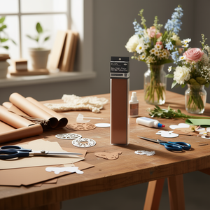 Carta Crespa Ilan 50x200 Cm Colore Caffè Per Lavori Artigianali - Product Image 3