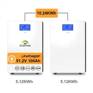 कोबोविन एनर्जी 10 साल 12 साल की वारंटी लाइफपो4 लिथियम बैटरी 5.12 किलोवाट 10 किलोवाट 15 किलोवाट 20 किलोवाट 48v होम एनर्जी स्टोरेज पावरवॉल