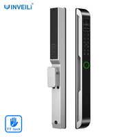 Cerradura Inteligente Biométrica TT Lock, Cerradura Digital con Conexión WiFi, Tarjeta de Memoria, Puerta de Vidrio, Manija de Aleación de Aluminio, Lector de Huellas Dactilares