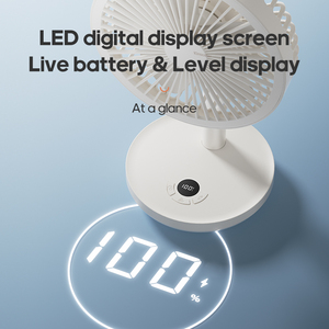 2026 hot sale5.5-inch desktop <b>swivel</b> fan Desk Fan with Brushless Motor Rechargeable Battery 4000mAh five Wind Speed - Product Image 2