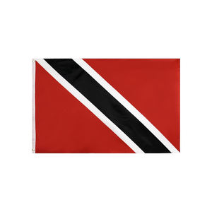 Drapeau national de Trinité-et-Tobago 3x5 pieds en polyester 100% avec deux œillets, écologique, pour poteau de drapeau – Stock à prix réduit - Product Image 1