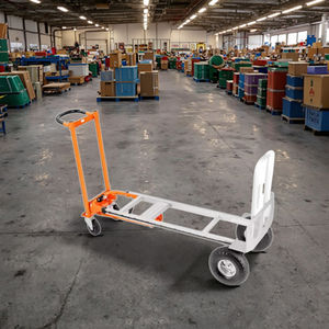 Camión de mano de plataforma resistente 1000Lbs Capacidad <span class=keywords><strong>4</strong></span> en 1 Carro plegable de aluminio con ruedas de goma de 10" - Product Image 4