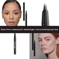 Crayon Gel Micro-remplissant pour Sourcils 3D, Imperméable, Anti-transpiration, Végan, Double Pointe, Maquillage Liquide, Stylo Gel Cireux pour Sourcils, Marque Privée