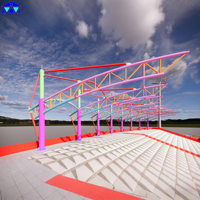 Complexe sportif extérieur polyvalent à structure en acier pour le football et le basketball, idéal pour les installations d'entraînement de la Coupe du Monde 2030