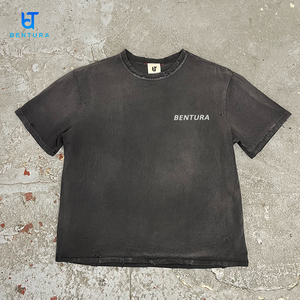 Custom High Quality Des <strong>T-shirts</strong> 260 Gsm Heavy Supima Cotton Acid <strong>Enzyme</strong> <strong>Wash</strong> Faded Blank Oversized Vintage Tshirts for Men - Product Image 6