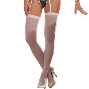 Hot Bán Phụ Nữ Sheer Stocking Hơn Đầu Gối Phụ Nữ Trưởng Thành Cao Gót Stocking Ống Nguồn Cung Cấp Nhật Bản Vớ Trắng