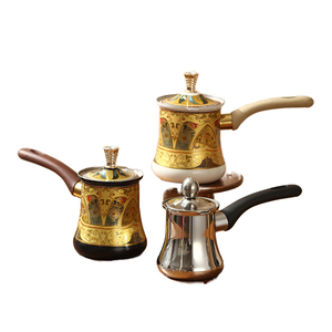 Cafetière turque réutilisable en acier inoxydable avec couvercle, design zen asiatique, 1 pièce, tasse à lait, thé, chocolat, beurre - Product Image 1