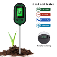 Testeur numérique 5-en-1 pour sol : humidité, température, luminosité et pH