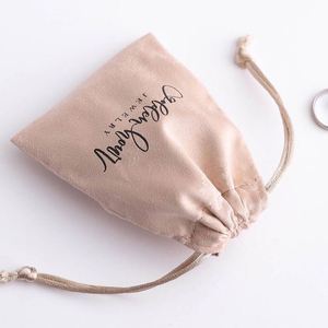 Wholesale Jewelry Velvet <b>Pouch</b> With <b>Drawstring</b> Soft Velvet Jewelry Collection Packaging Bag With Custom Logo Printing - Product Image 3