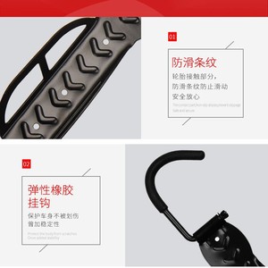 Soporte de pared para bicicleta, gancho de acero reforzado, duradero, para almacenamiento de bicicletas en interiores, gancho de exhibición para bicicletas de montaña - Product Image 5