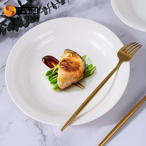 Melamine Round Plate White 627 628 P3065629 Steak Plate Hotel Restaurant Use - Product Image 3