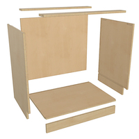 Portes de cuisine en bois massif avec panneaux décoratifs et corps de meuble en contreplaqué – Remplacement pour portes de cuisine