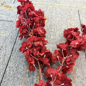 <span class=keywords><strong>NIKA</strong></span> Centre de table personnalisé en fleurs artificielles en plastique, pêches, fleurs de cerisier, camélias en soie pour la décoration de fêtes et de la maison - Product Image 4