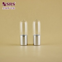 BLP15-3ML Vide Transparent Brillant À Lèvres Rouleau Bouteille Mini Emballage Cosmétique Rouleau Sur Conteneur avec Boule En Métal À Capuchon En Argent Brillant