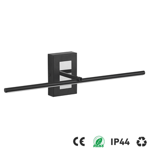 Lámpara de Pared Minimalista de Aluminio, Luz LED para Espejo, 3500K Blanco Cálido, Control Táctil, Regulable, Iluminación para Baño, Pantalla Rectangular Gris - Product Image 6