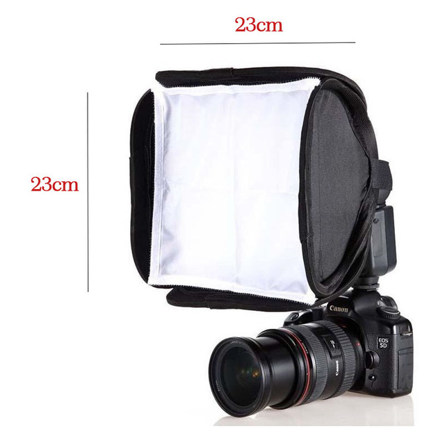 23cm Universal Portable Flash Diffuser Light Softbox Speedlight Soft Box Diffuser for Canon Camera Studio Light Accessory