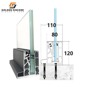 GS ราวบันไดกระจกอลูมิเนียมอัลลอยด์ทันสมัยสำหรับระเบียงวิลล่าดีไซน์ - Product Image 5