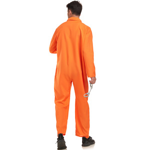Costume de Prisonnier Orange pour <span class=keywords><strong>Homme</strong></span>, Ensemble de Déguisement d'Halloween pour Adulte, Combinaison de Prisonnier - Product Image 4
