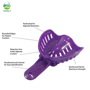 Nha khoa ấn tượng khay nhựa giữ răng khay công cụ autoclavable cho trẻ em người lớn nhỏ trung lớn nha sĩ vật liệu - Product Image 4